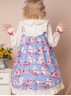 Strawberry Milk Bottle Series OP Bowknot Sweet Lolita Long Sleeve Dress