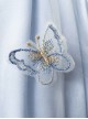 Iris Flower Series OP Butterfly Sleeve Embroidery Blue Classic Lolita Short Sleeve Dress