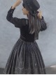 Starshine Stone Series OP Classic Lolita Velour Printing Long Sleeve Dress