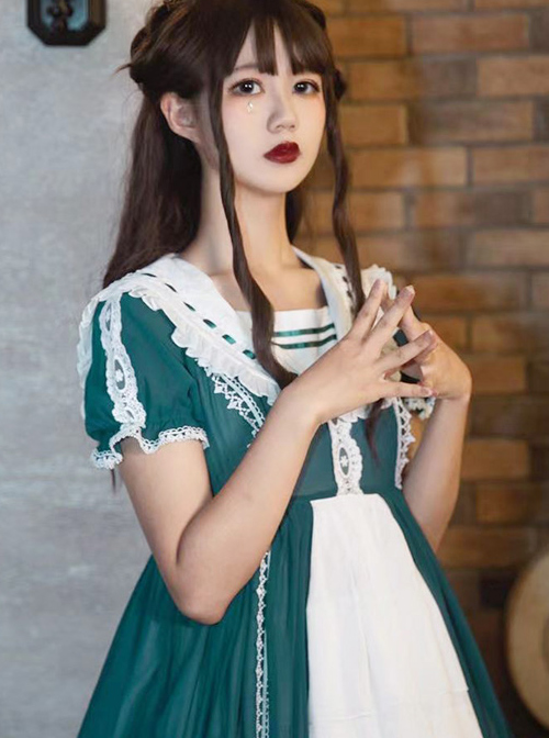 The Forest Of Morning Mist Series OP Classic Lolita Short Sleeve Dress