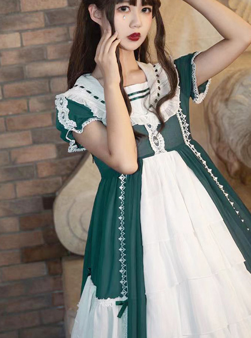 The Forest Of Morning Mist Series OP Classic Lolita Short Sleeve Dress