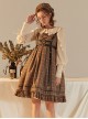 Little Detective Series JSK School Lolita Brown Plaid Sling Dress And Cloak