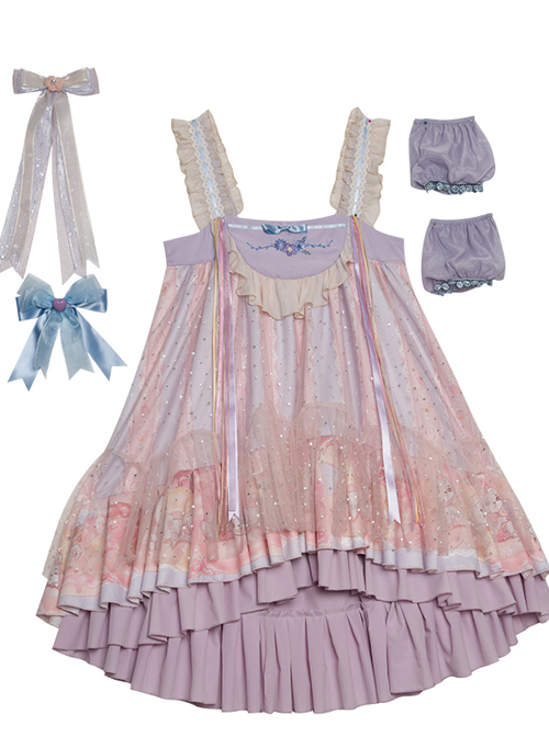 Doggy Doughnut Series JSK Sweet Lolita High Waist Sling Dress