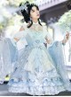Light Blue Butterfly Classic Lolita Gorgeous Tea Party Dress