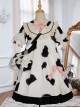 Dairy Cattle Puffs Series OP Cute Printing Sweet Lolita Short Sleeve Dress