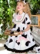 Dairy Cattle Puffs Series OP Cute Printing Sweet Lolita Short Sleeve Dress