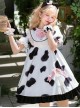 Dairy Cattle Puffs Series OP Cute Printing Sweet Lolita Short Sleeve Dress