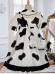 Dairy Cattle Puffs Series OP Cute Printing Sweet Lolita Short Sleeve Dress