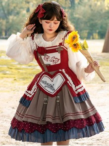 Berry Icing Series JSK Retro pastoral Sweet Lolita Sling Dress