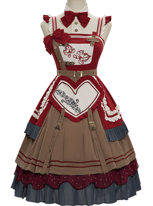 Berry Icing Series JSK Retro pastoral Sweet Lolita Sling Dress