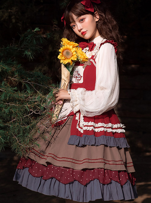 Berry Icing Series JSK Retro pastoral Sweet Lolita Sling Dress