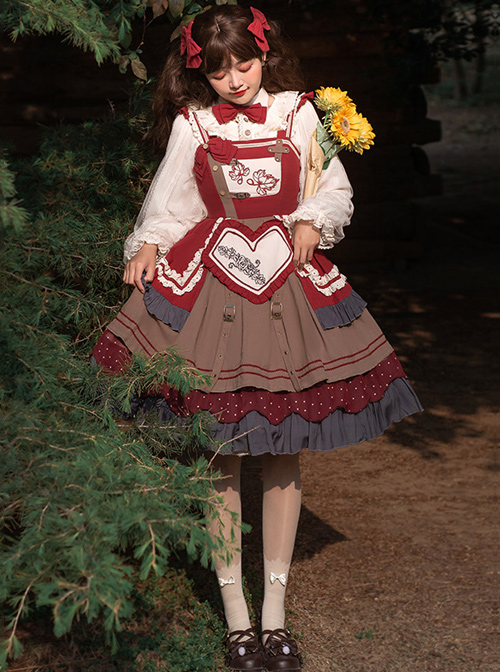 Berry Icing Series JSK Retro pastoral Sweet Lolita Sling Dress