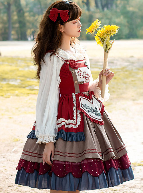 Berry Icing Series JSK Retro pastoral Sweet Lolita Sling Dress