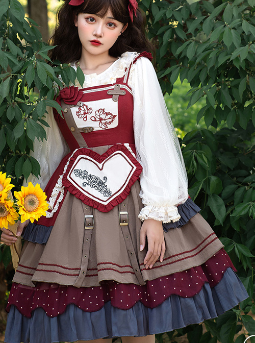 Berry Icing Series JSK Retro pastoral Sweet Lolita Sling Dress