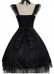 Night Elf Series JSK Black Lace Retro Elegant Gothic Lolita Sling Dress