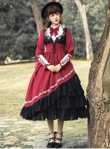 Fantasy Night Series OP Elegant Classic Lolita Long Sleeve Long Dress
