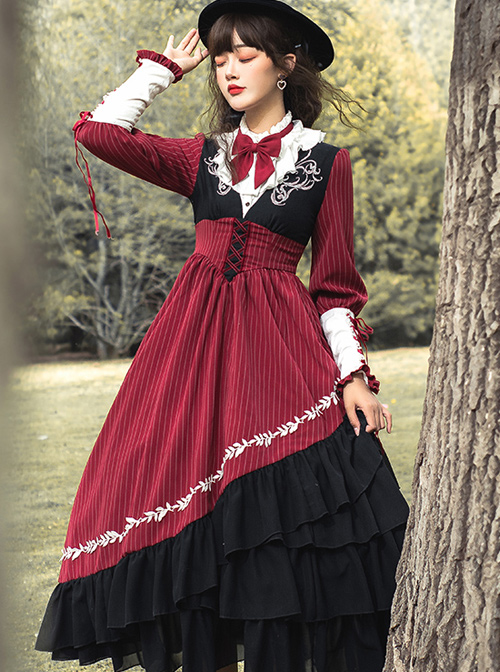 Fantasy Night Series OP Elegant Classic Lolita Long Sleeve Long Dress