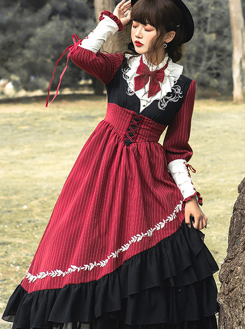 Fantasy Night Series OP Elegant Classic Lolita Long Sleeve Long Dress