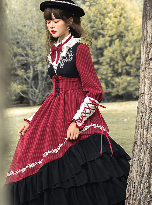 Fantasy Night Series OP Elegant Classic Lolita Long Sleeve Long Dress