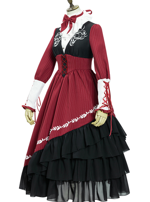 Fantasy Night Series OP Elegant Classic Lolita Long Sleeve Long Dress