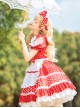 The Love Strawberries Series Polka Dot Printing Sweet Lolita Short Sleeve Dress