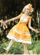 Candy House Series JSK Pure Color Bowknot Sweet Lolita Sling Dress