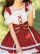 Candy House Series JSK Pure Color Bowknot Sweet Lolita Sling Dress