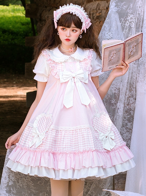 Meet The Forest Series High Waist Bowknot Sweet Lolita Sling Dress