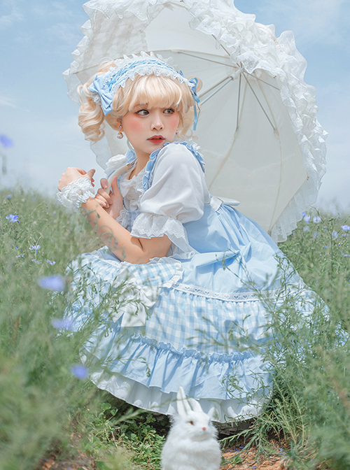 Meet The Forest Series High Waist Bowknot Sweet Lolita Sling Dress