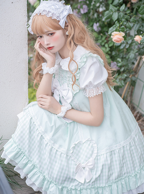 Meet The Forest Series High Waist Bowknot Sweet Lolita Sling Dress