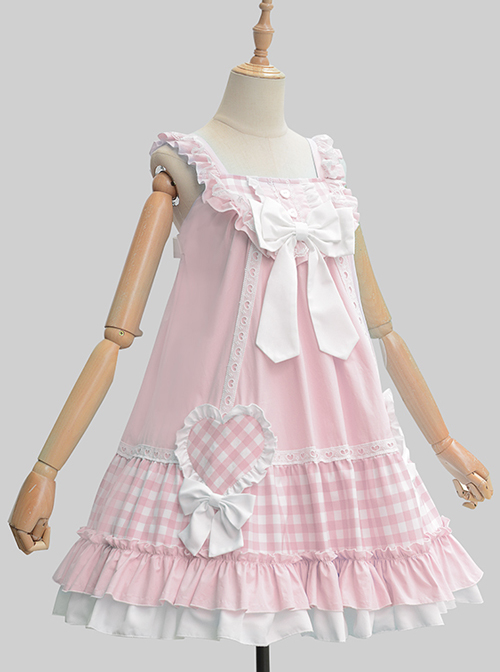 Meet The Forest Series High Waist Bowknot Sweet Lolita Sling Dress