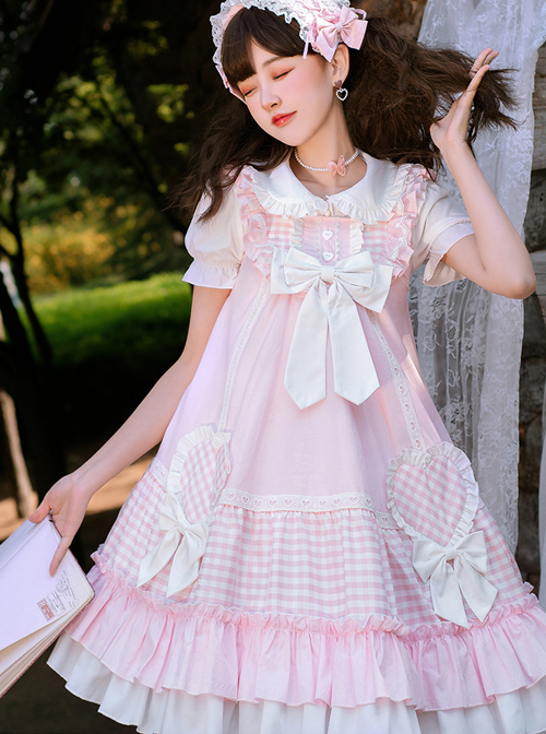 Meet The Forest Series High Waist Bowknot Sweet Lolita Sling Dress