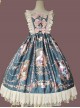 Portrait Of Pompadour Series JSK Retro Elegance Classic Lolita Sling Dress