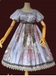 Distant Bells Series OP High Waist Classic Lolita Short Sleeve Dress