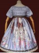 Distant Bells Series OP High Waist Classic Lolita Short Sleeve Dress