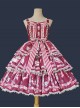 Strawberry Afternoon Tea Series JSK Cake Hem Sweet Lolita Sling Dress Design 2