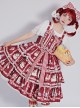 Strawberry Afternoon Tea Series JSK Cake Hem Sweet Lolita Sling Dress Design 2