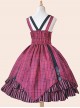 Slaughter Series JSK Stripe Printing Punk Lolita Sling Dress