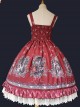 Little Red Riding Hood Series Fairy Tale Printing Sweet Lolita Sling Dress