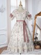 Everlasting Love Series OP Daily Elegant Flowers Printing Classic Lolita Short Sleeve Dress