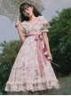 Everlasting Love Series OP Daily Elegant Flowers Printing Classic Lolita Short Sleeve Dress