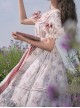 Everlasting Love Series OP Daily Elegant Flowers Printing Classic Lolita Short Sleeve Dress