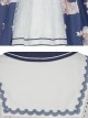 Good Night Fairy Tale Series OP Navy Style Sweet Lolita Short Sleeve Dress
