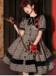 Black Film Series OP Retro Modern Girl Classic Lolita Short Sleeve Dress