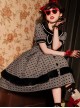 Black Film Series OP Retro Modern Girl Classic Lolita Short Sleeve Dress