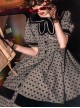 Black Film Series OP Retro Modern Girl Classic Lolita Short Sleeve Dress