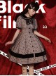 Black Film Series OP Retro Modern Girl Classic Lolita Short Sleeve Dress