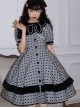 Black Film Series OP Retro Modern Girl Classic Lolita Short Sleeve Dress