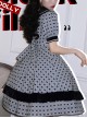 Black Film Series OP Retro Modern Girl Classic Lolita Short Sleeve Dress