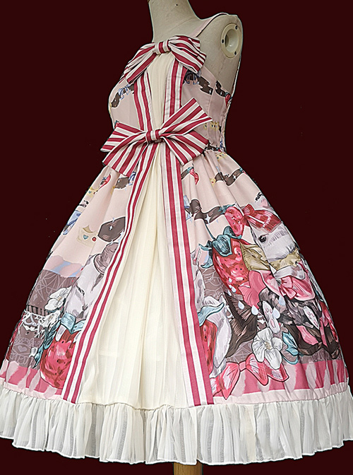 Hamster's Gift Series JSK Printing Bowknot Sweet Lolita Sling Dress